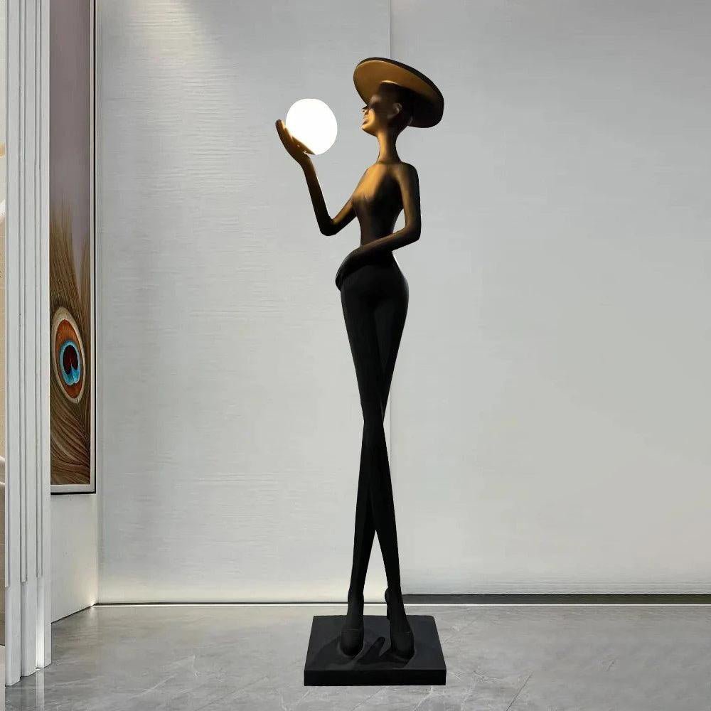 Zevinen Elegant Black Floor Lamp-Neutral Decor