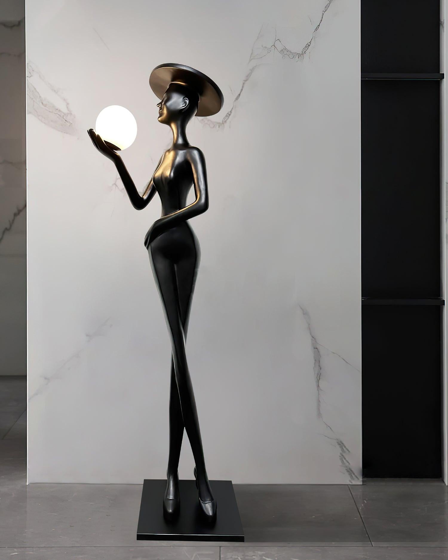 Zevinen Elegant Black Floor Lamp-Neutral Decor