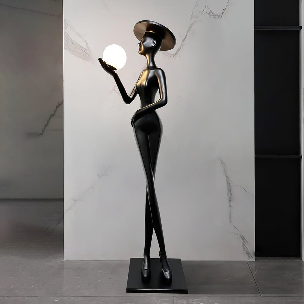 Zevinen Elegant Black Floor Lamp-Neutral Decor