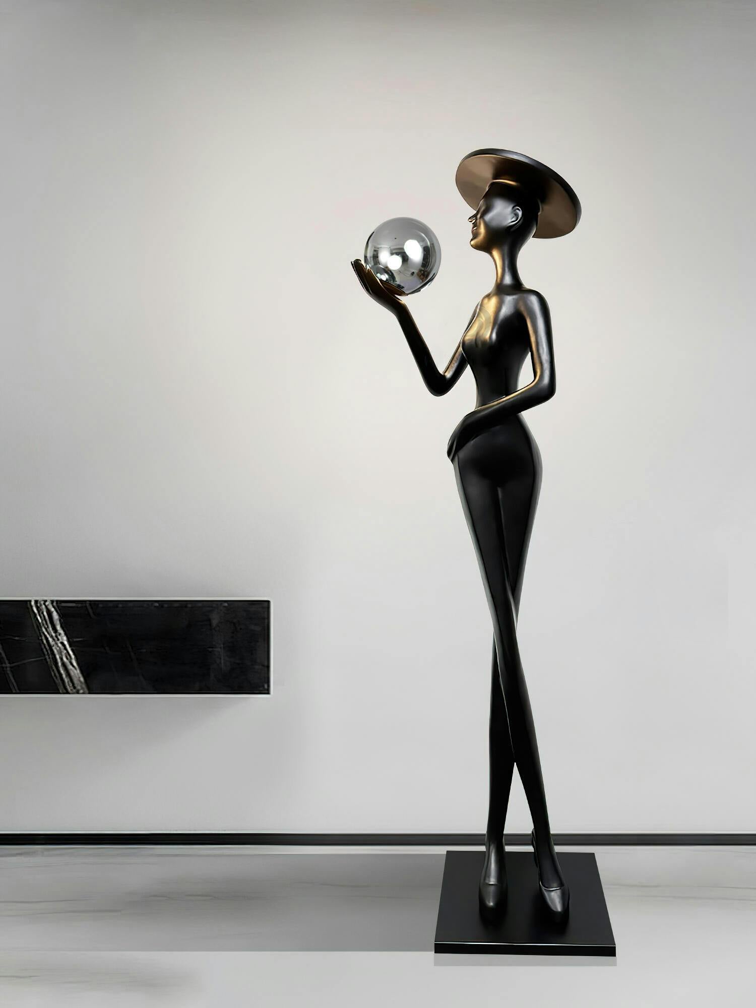 Zevinen Elegant Black Floor Lamp-Neutral Decor