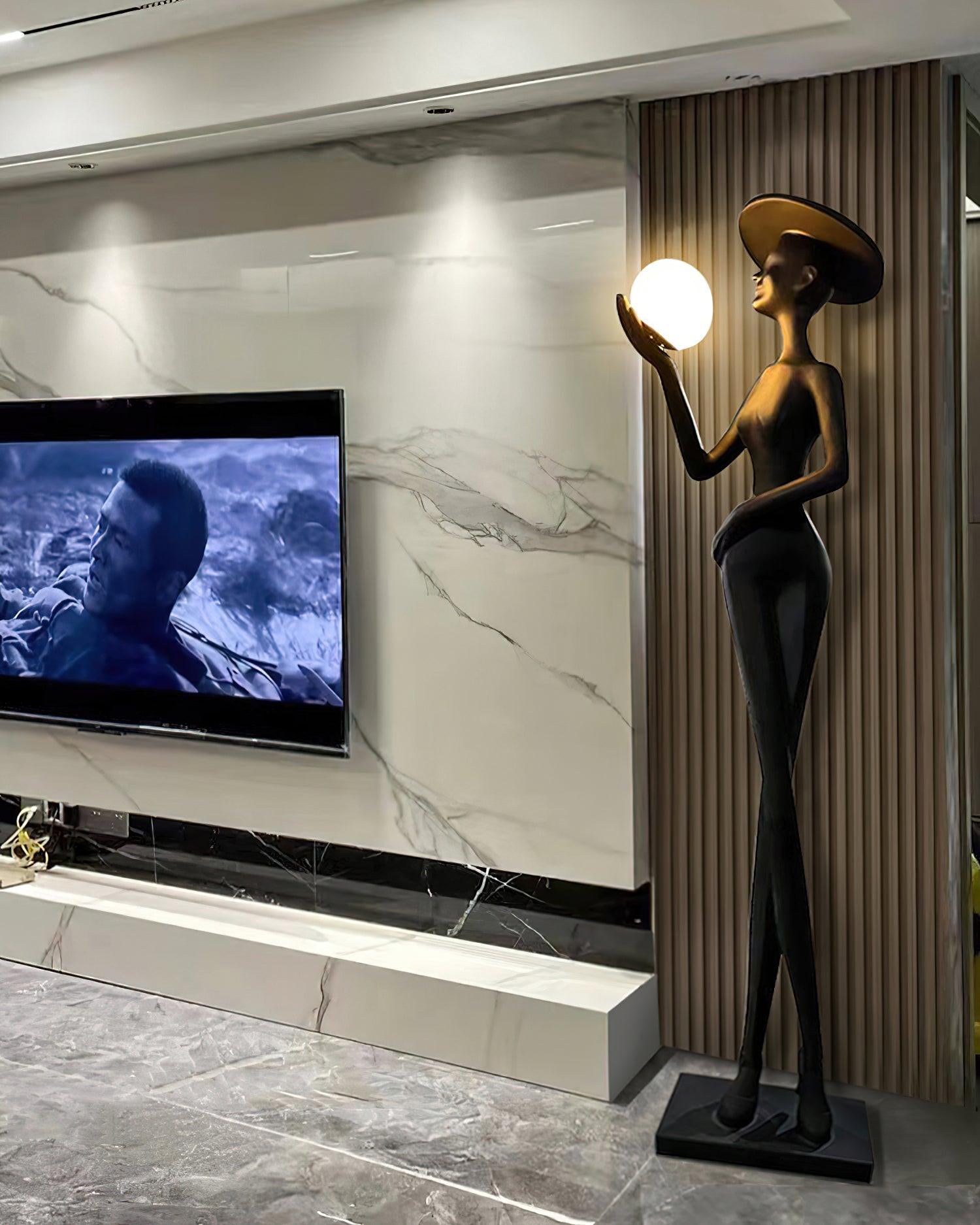 Zevinen Elegant Black Floor Lamp-Neutral Decor