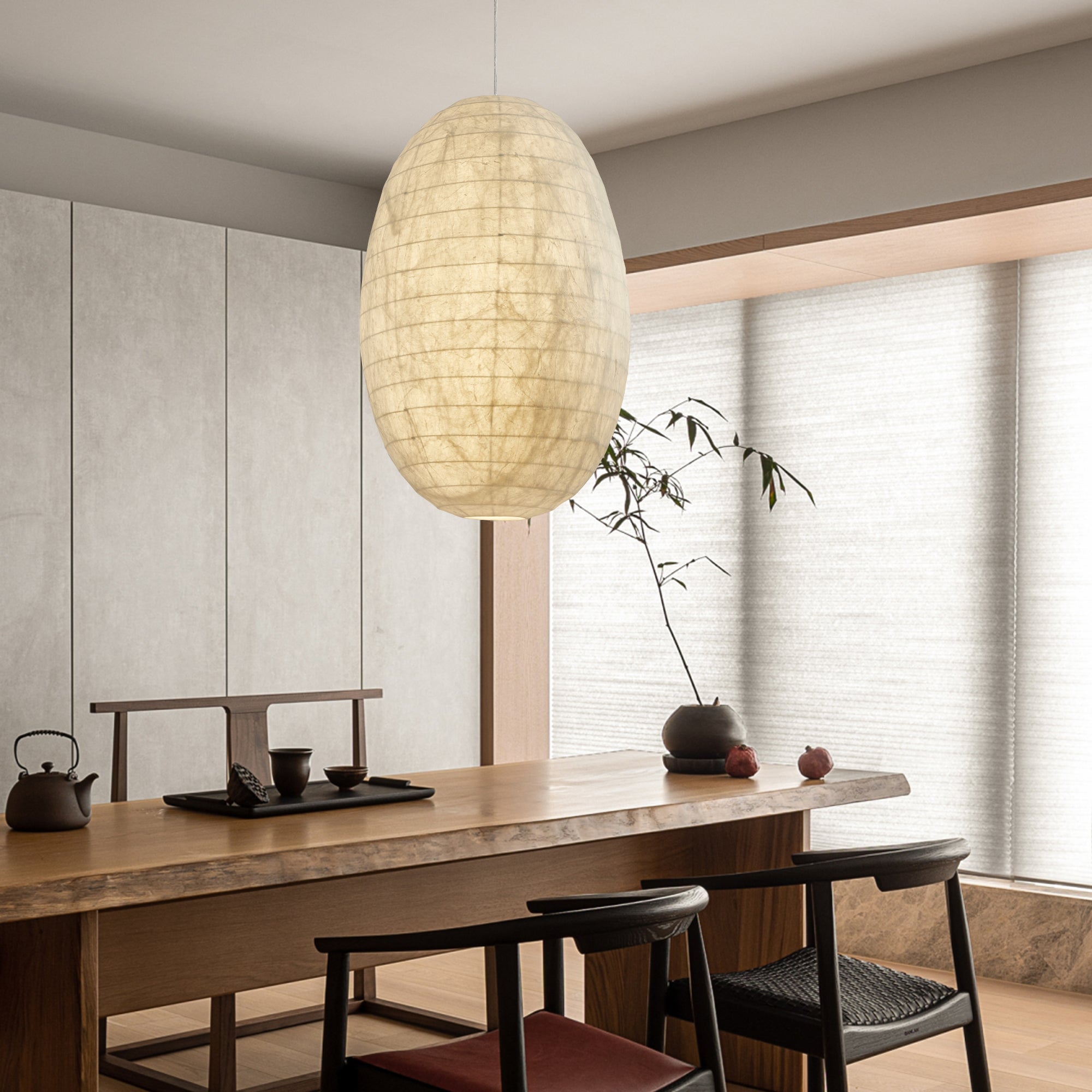 Cove Silk Retro Pendant Light-Neutral Decor