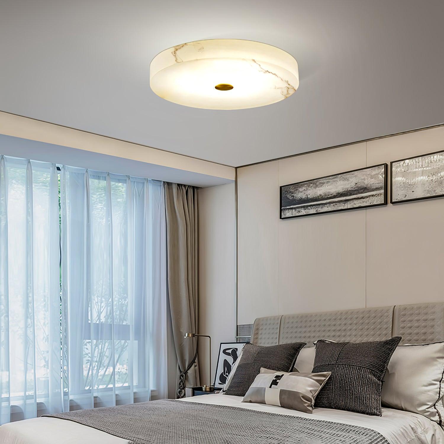 Livo Alabaster Ceiling Light-Neutral Decor