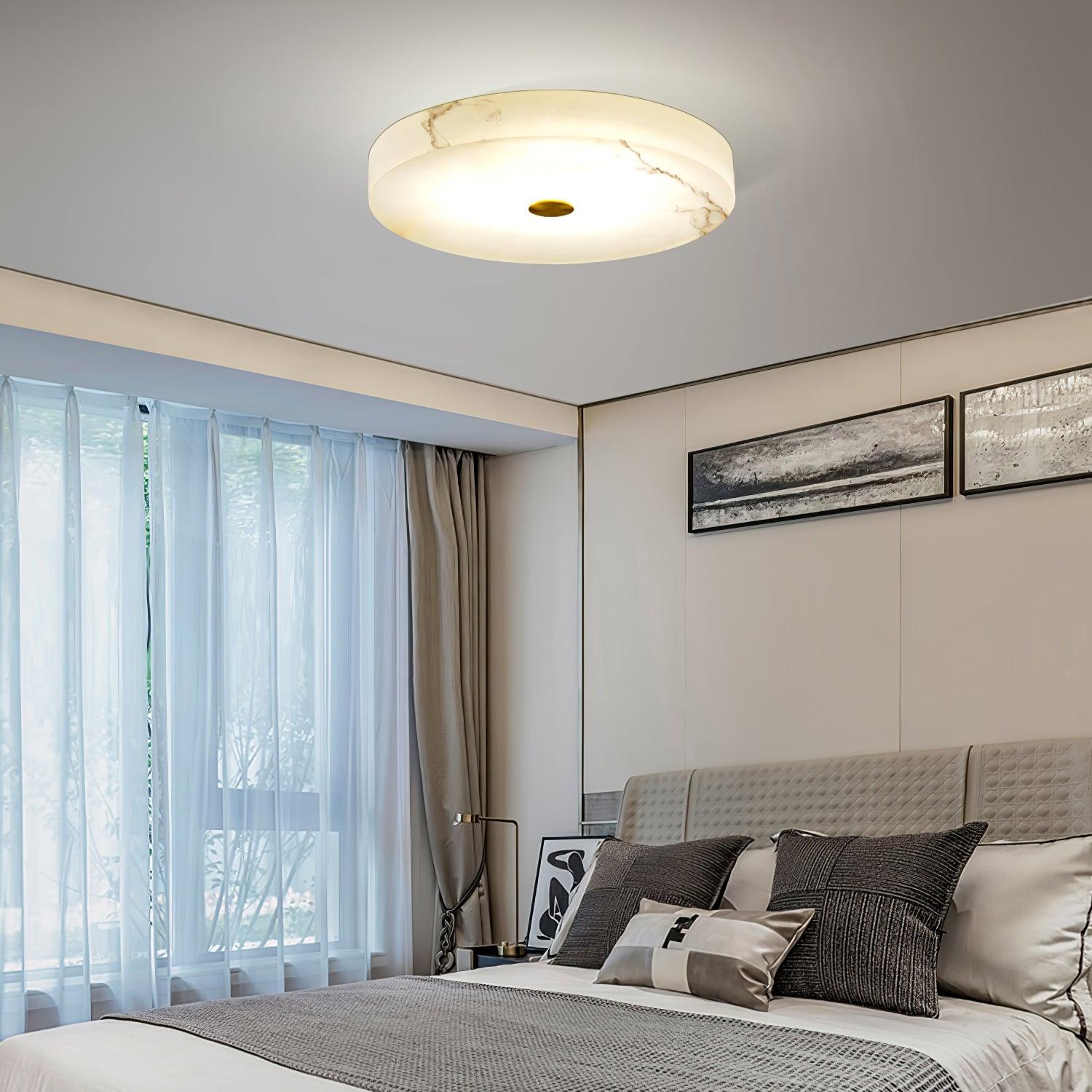 Livo Alabaster Ceiling Light-Neutral Decor