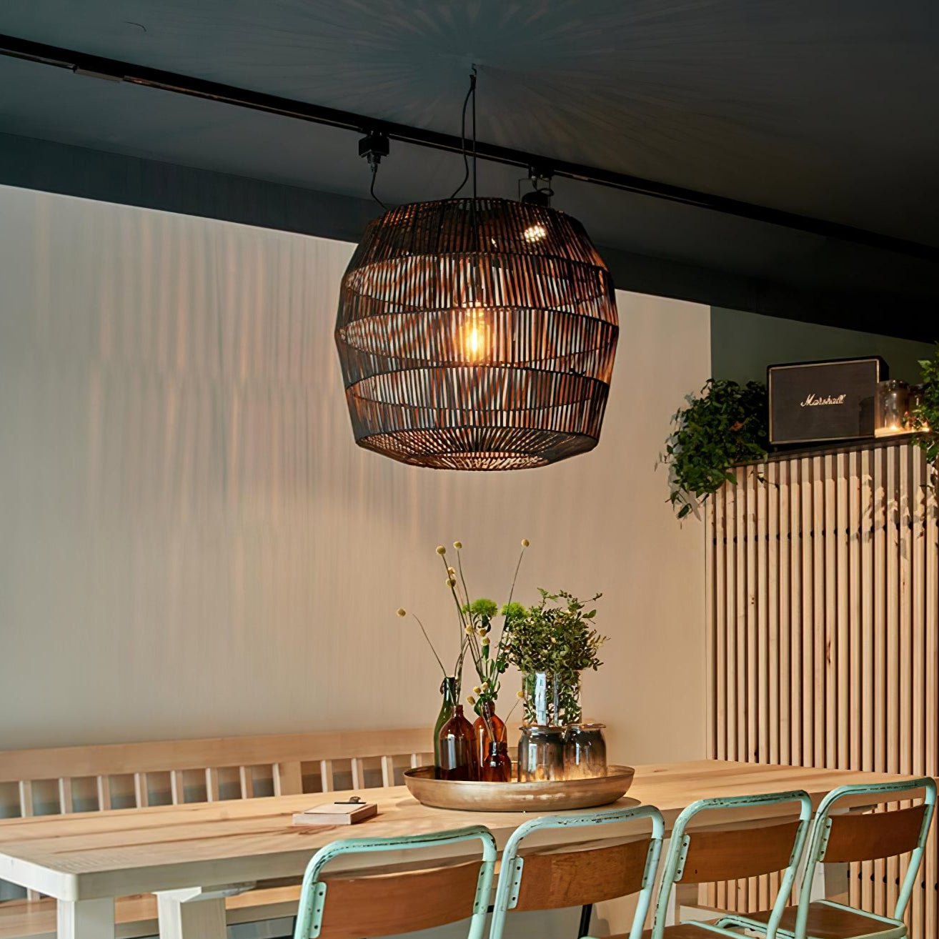 Cucarel Rattan Pendant Light-Neutral Decor