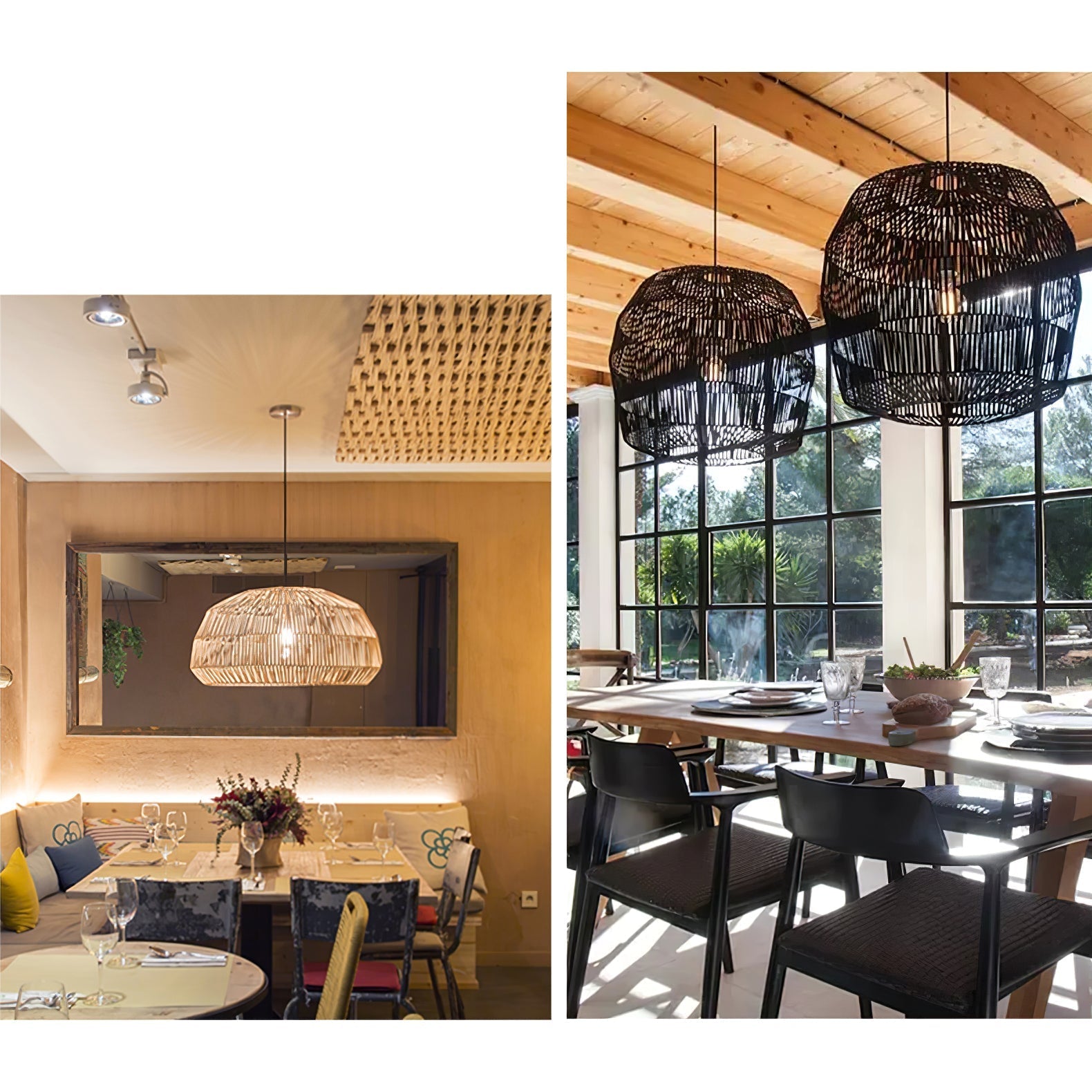 Cucarel Rattan Pendant Light-Neutral Decor