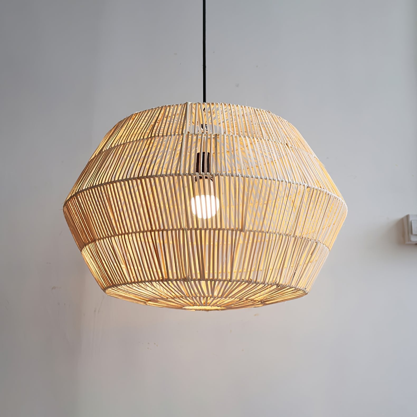 Cucarel Rattan Pendant Light-Neutral Decor