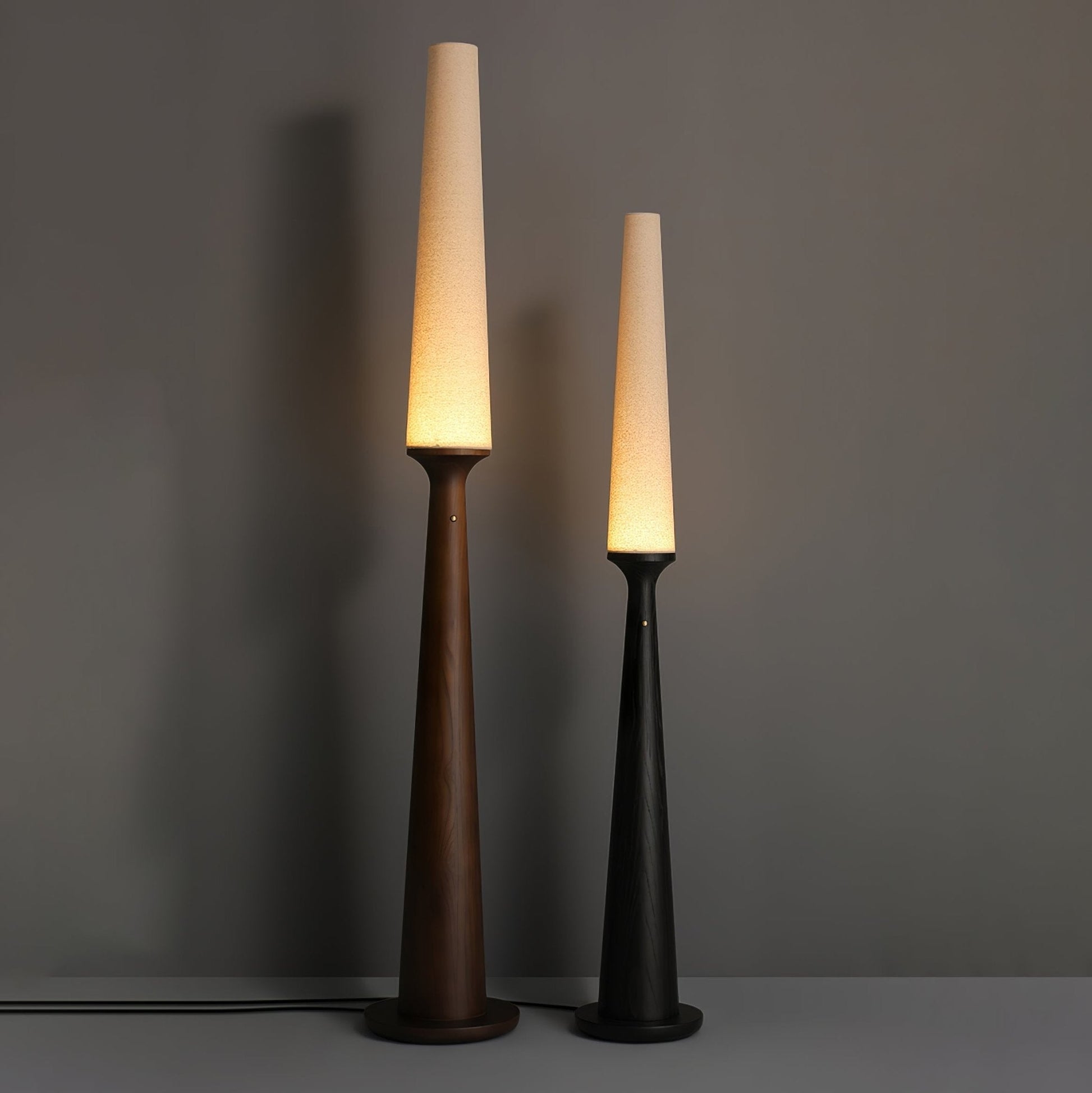 Vetheora Tapered Wood Floor Lamp-Neutral Decor