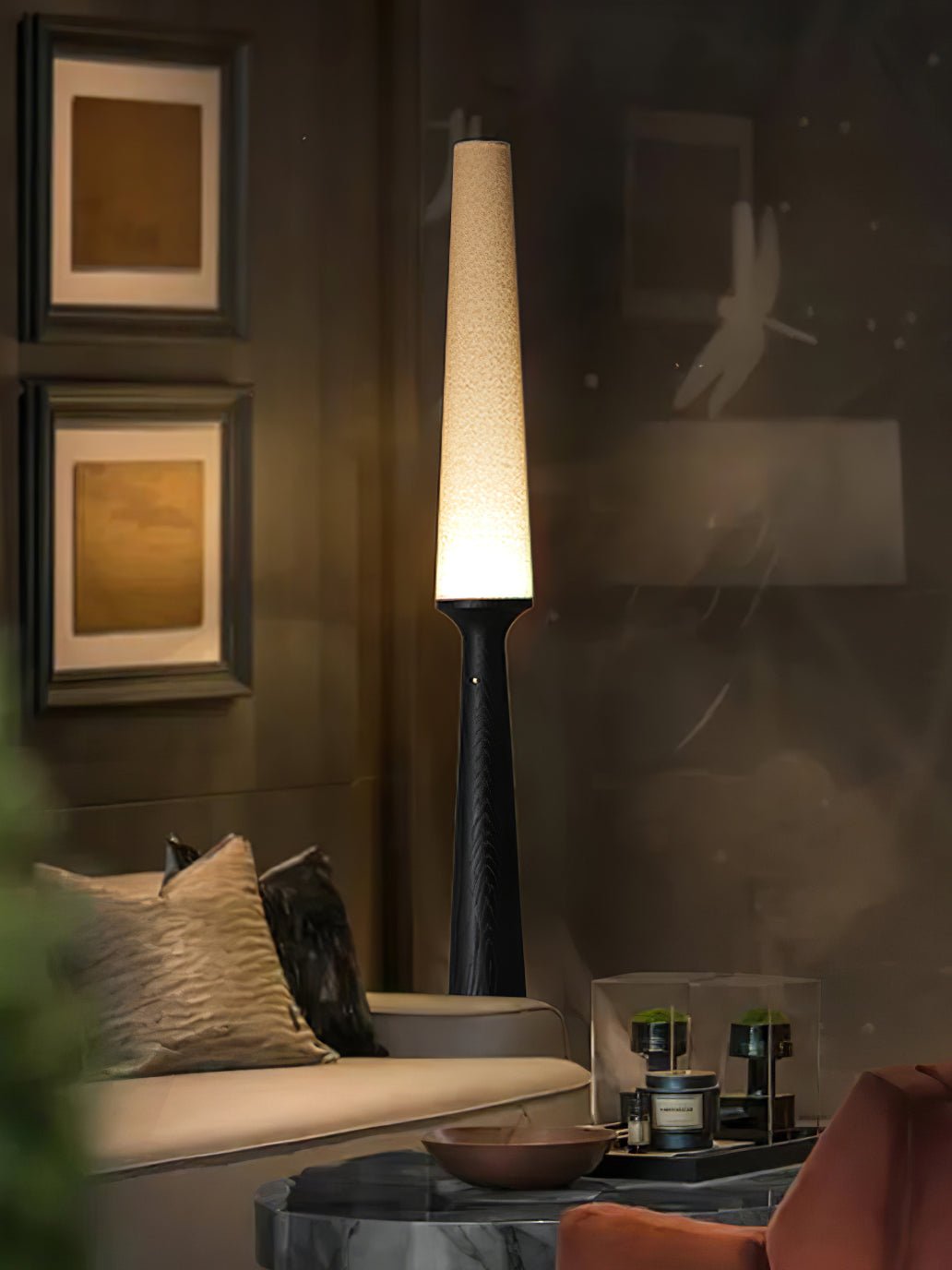 Vetheora Tapered Wood Floor Lamp-Neutral Decor