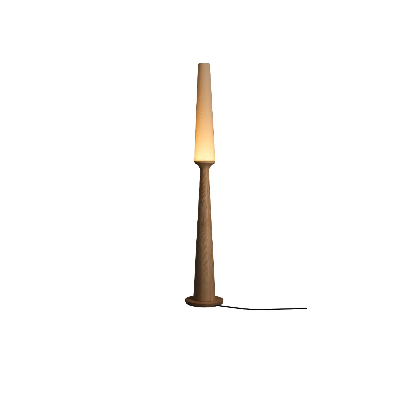 Vetheora Tapered Wood Floor Lamp-Neutral Decor