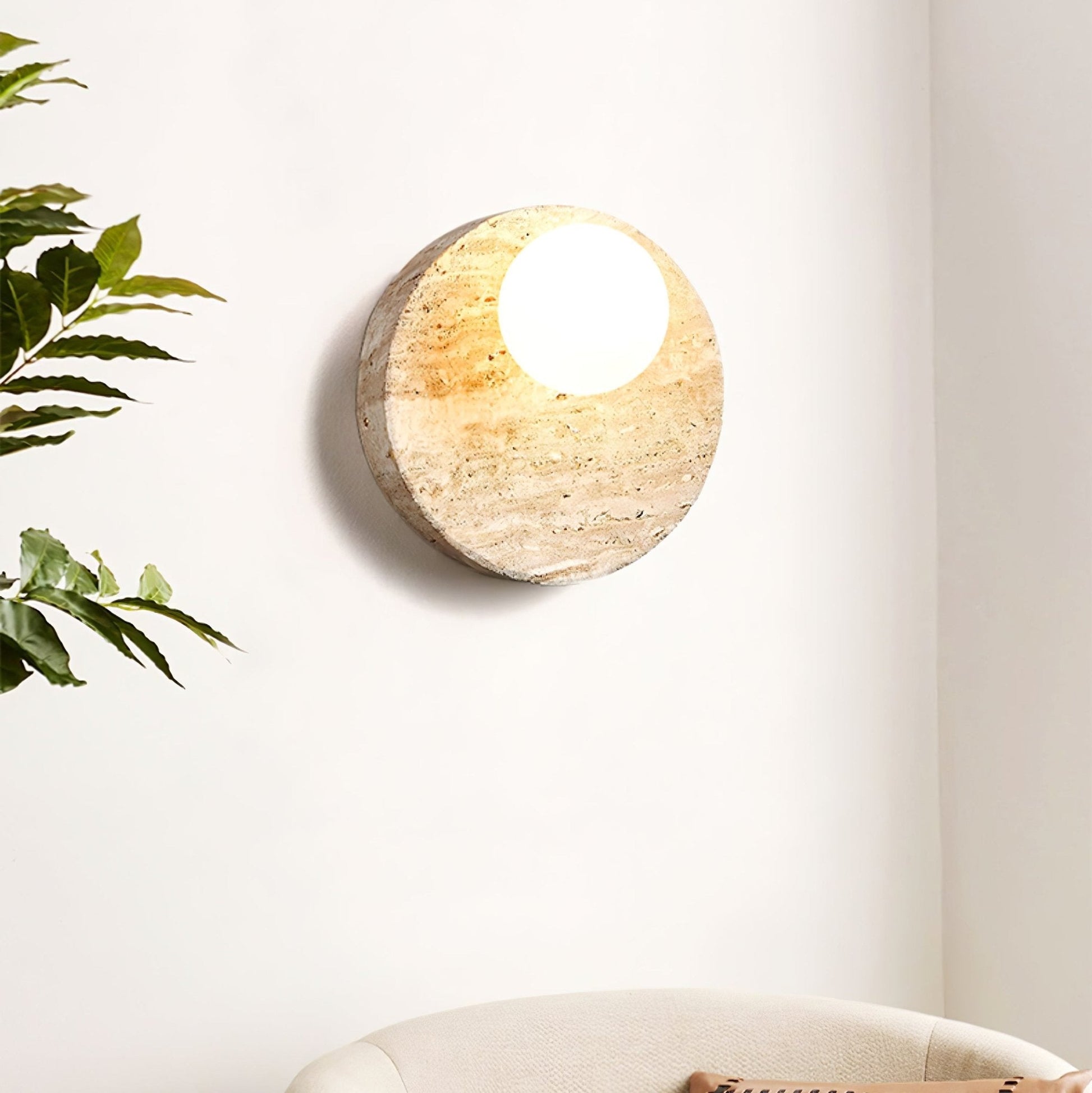 Kivros Travertine Sconce-Neutral Decor