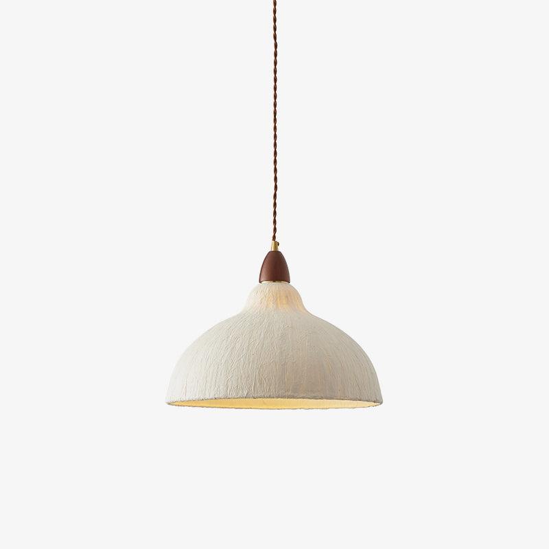 Locan Paper & Wood Pendant Lamp-Neutral Decor