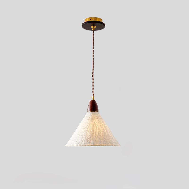 Locan Paper & Wood Pendant Lamp-Neutral Decor