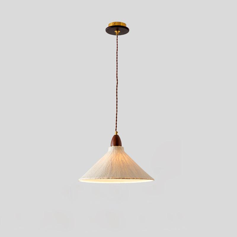 Locan Paper & Wood Pendant Lamp-Neutral Decor