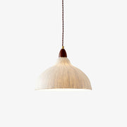 Locan Paper & Wood Pendant Lamp-Neutral Decor