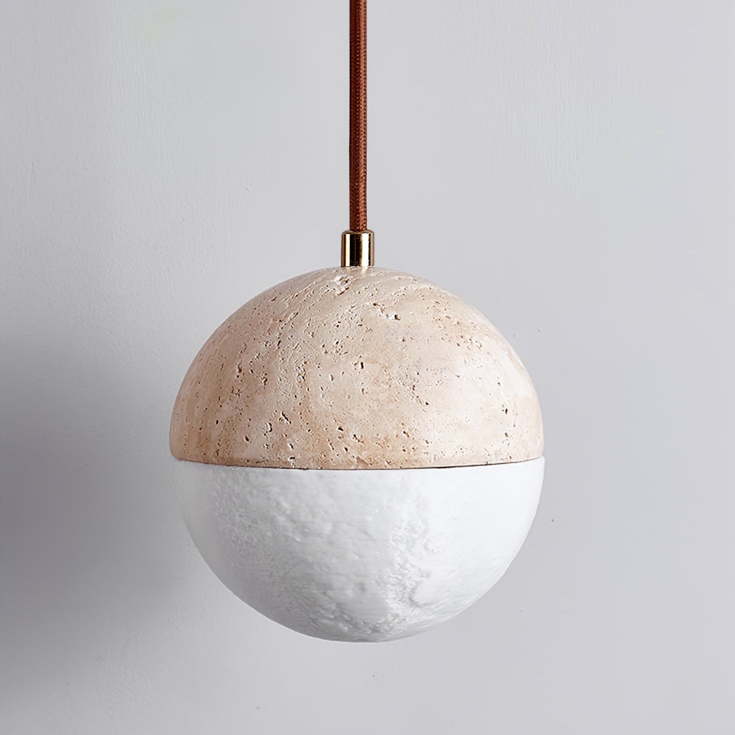 Vendrick Travertine Pendant Light-Neutral Decor