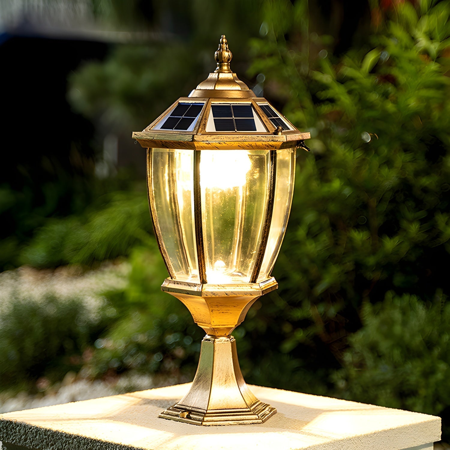 Cezoria Unique Solar Glass Lantern Outdoor Lamp-Neutral Decor