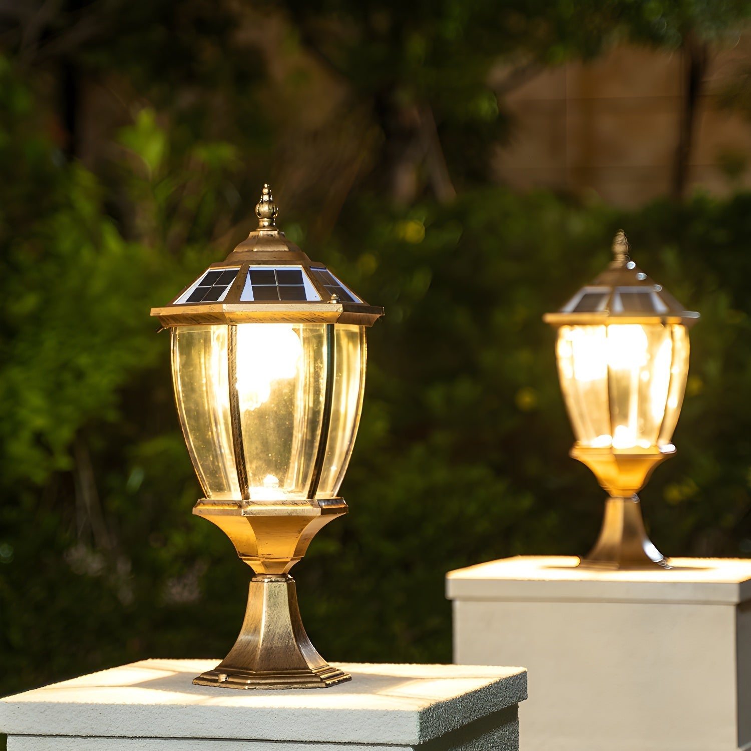 Cezoria Unique Solar Glass Lantern Outdoor Lamp-Neutral Decor