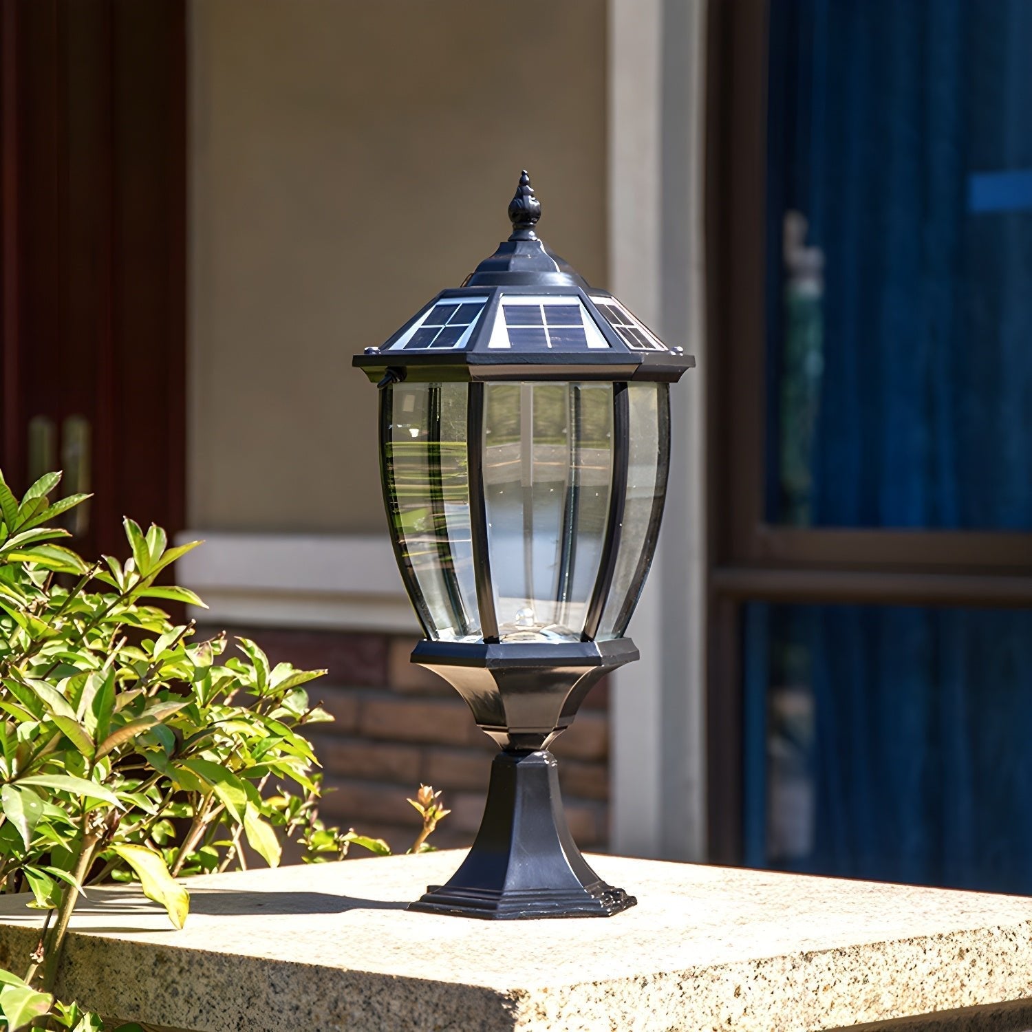 Cezoria Unique Solar Glass Lantern Outdoor Lamp-Neutral Decor
