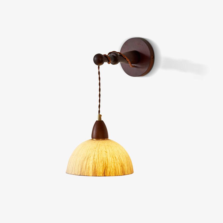 Vitheos Elegance Natural Walnut Wood Wall Lamp-Neutral Decor