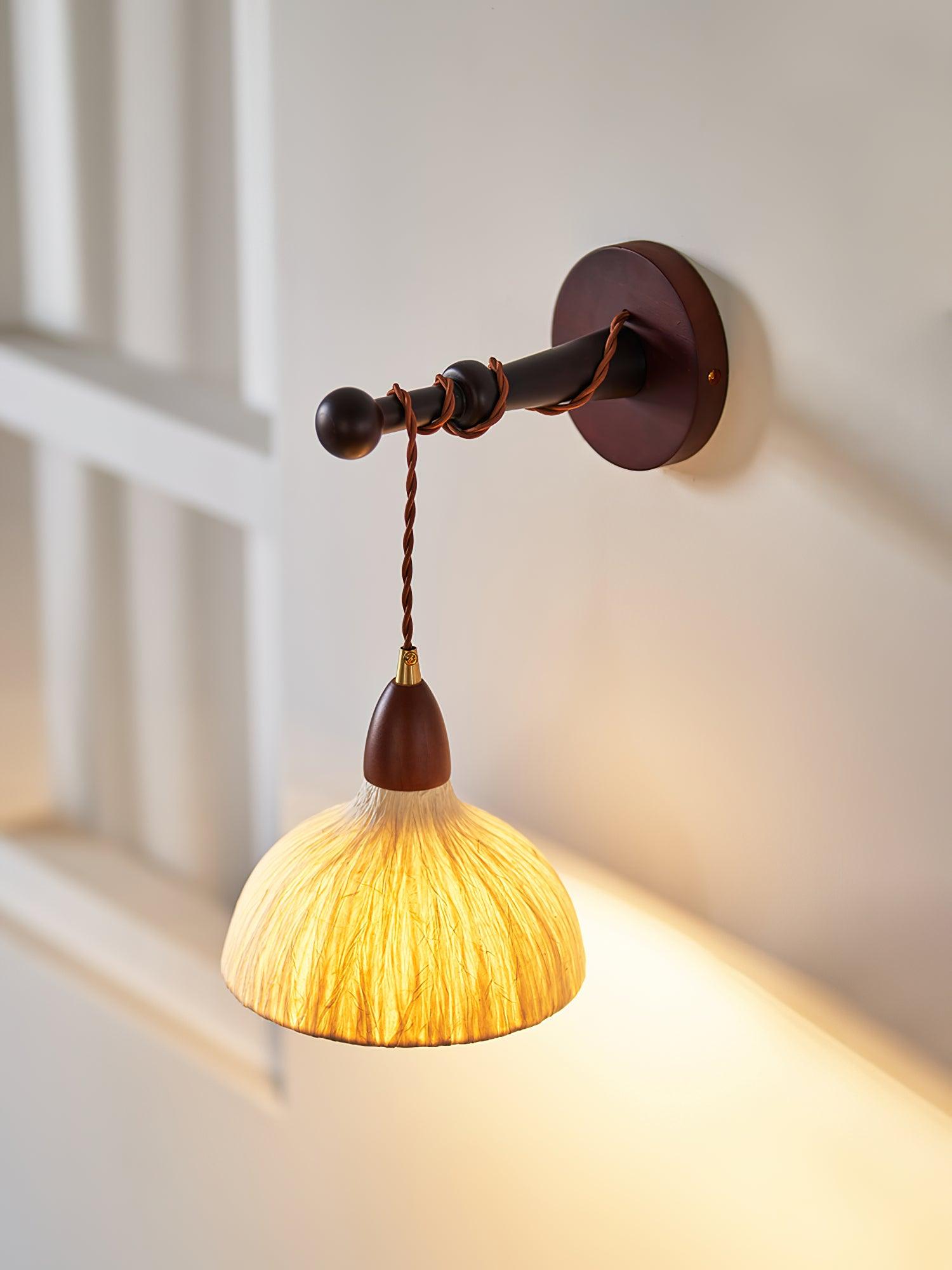 Vitheos Elegance Natural Walnut Wood Wall Lamp-Neutral Decor