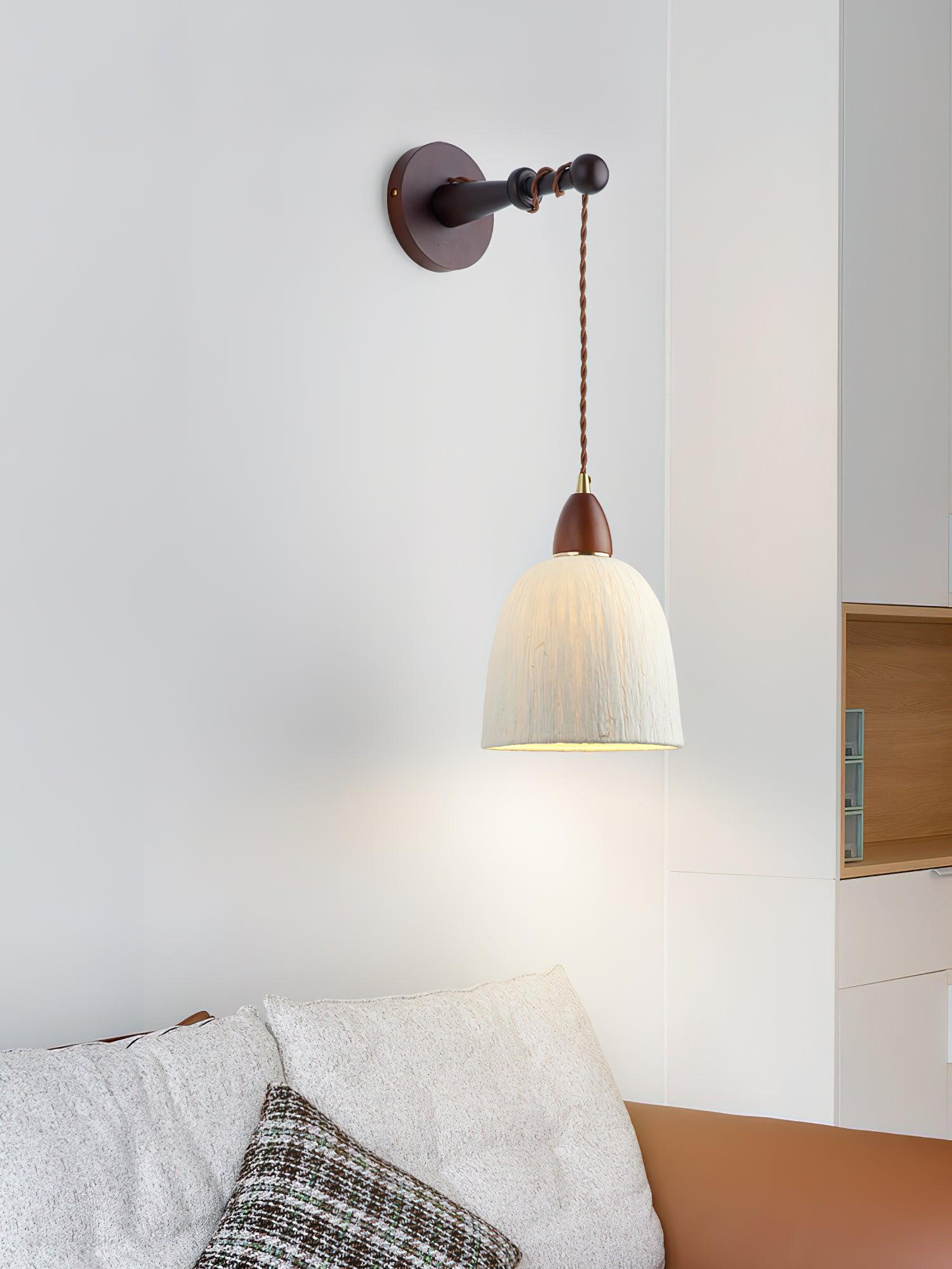 Vitheos Elegance Natural Walnut Wood Wall Lamp-Neutral Decor