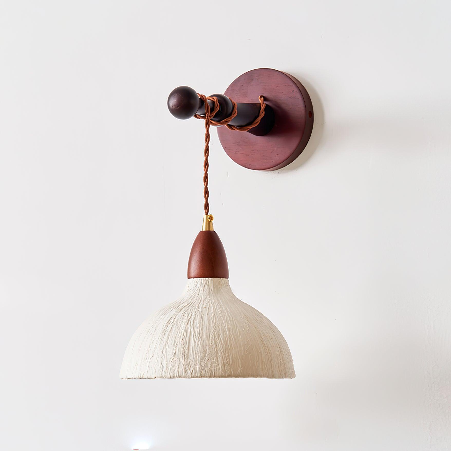 Vitheos Elegance Natural Walnut Wood Wall Lamp-Neutral Decor