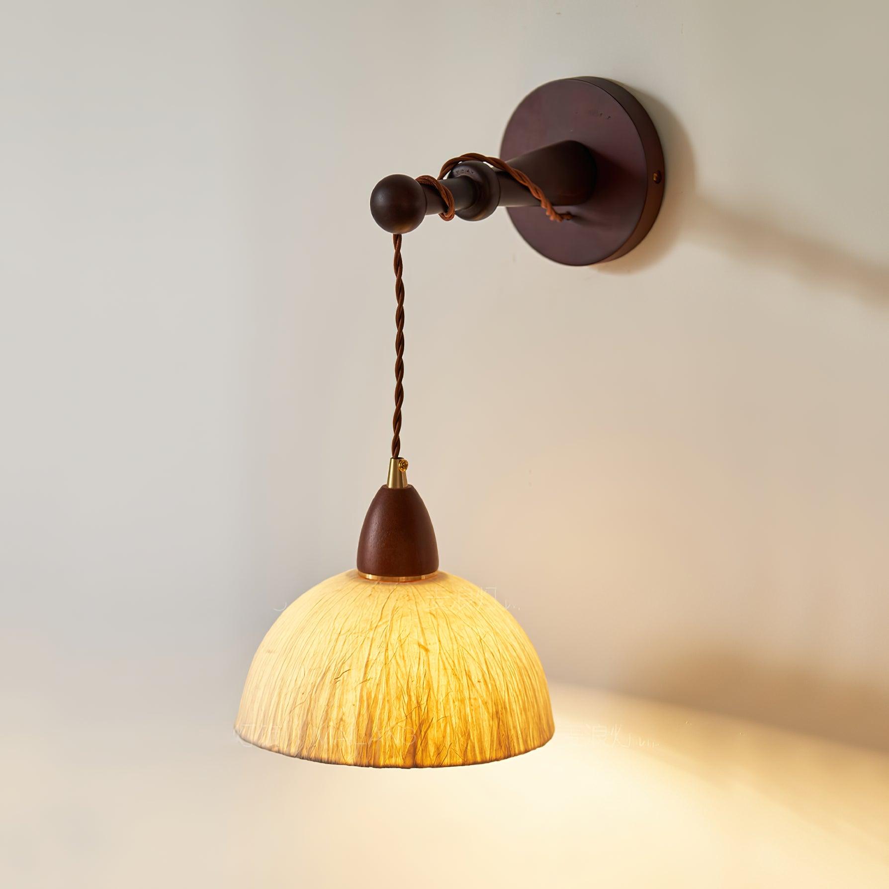 Vitheos Elegance Natural Walnut Wood Wall Lamp-Neutral Decor
