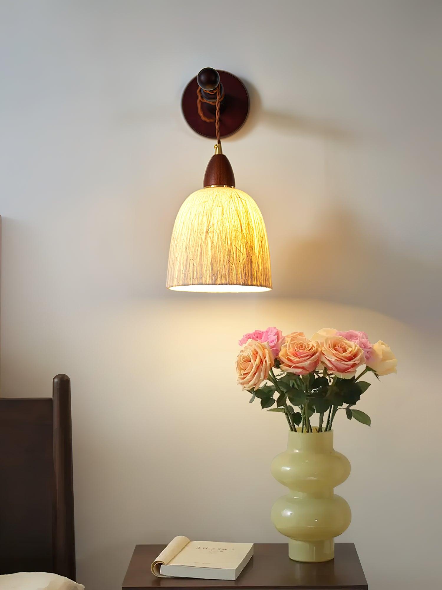 Vitheos Elegance Natural Walnut Wood Wall Lamp-Neutral Decor