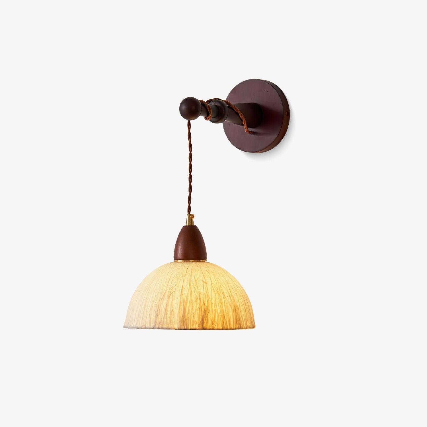 Vitheos Elegance Natural Walnut Wood Wall Lamp-Neutral Decor