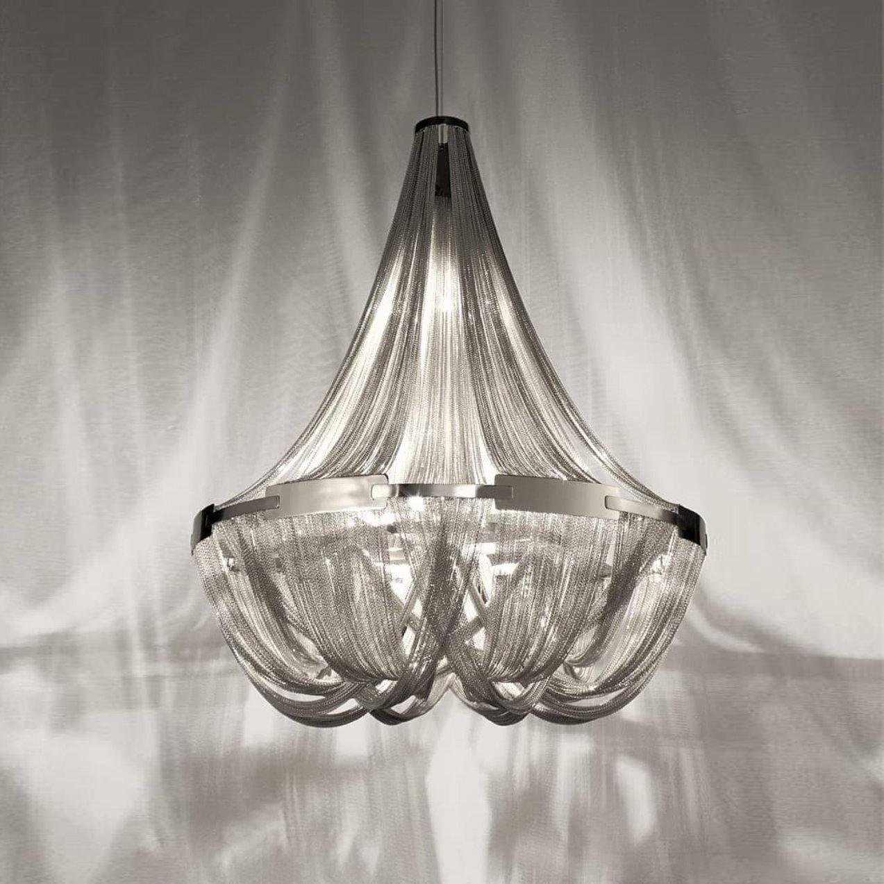 Zylen Chandelier Tassel Aluminum Chain-Neutral Decor