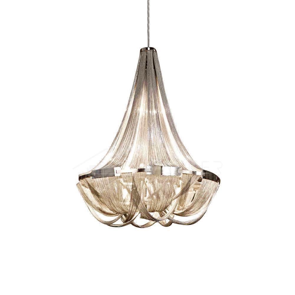 Zylen Chandelier Tassel Aluminum Chain-Neutral Decor