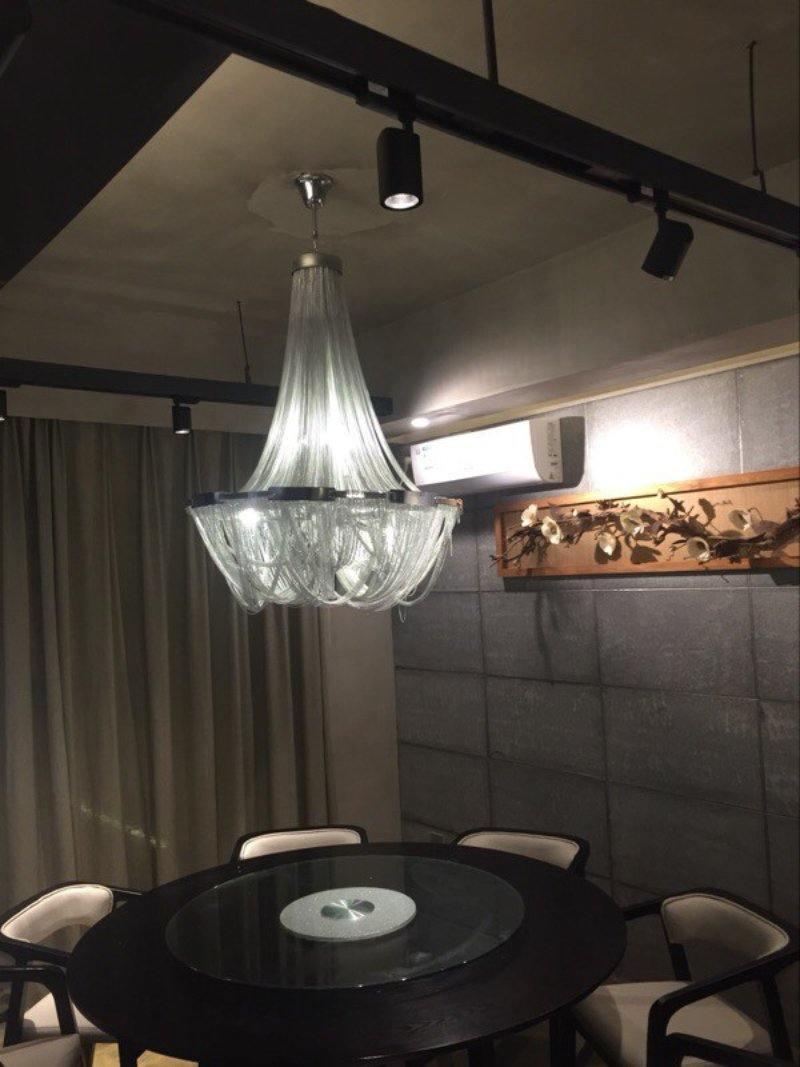 Zylen Chandelier Tassel Aluminum Chain-Neutral Decor