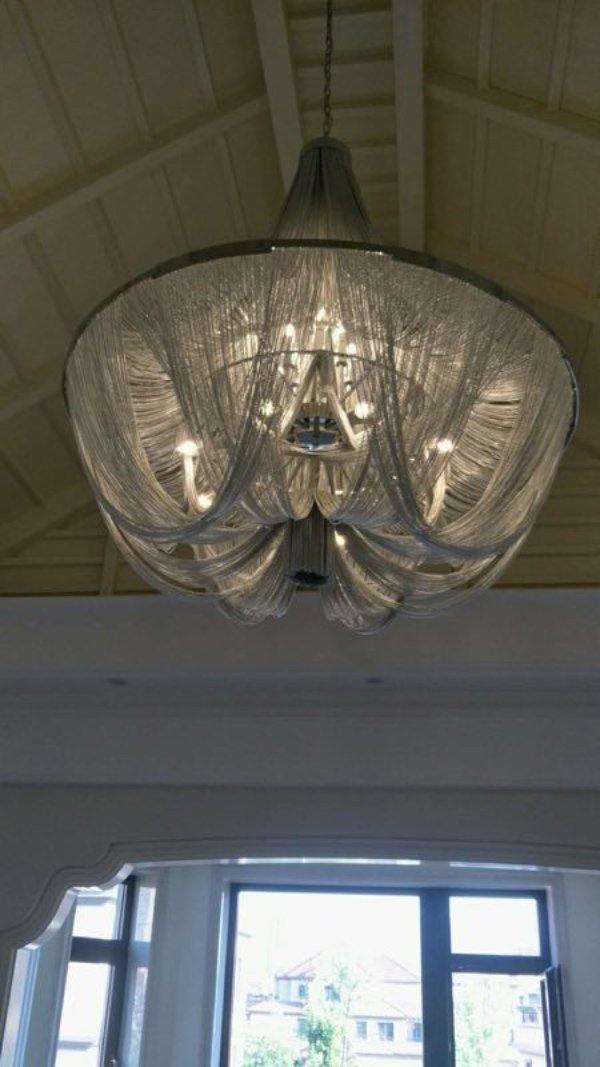 Zylen Chandelier Tassel Aluminum Chain-Neutral Decor