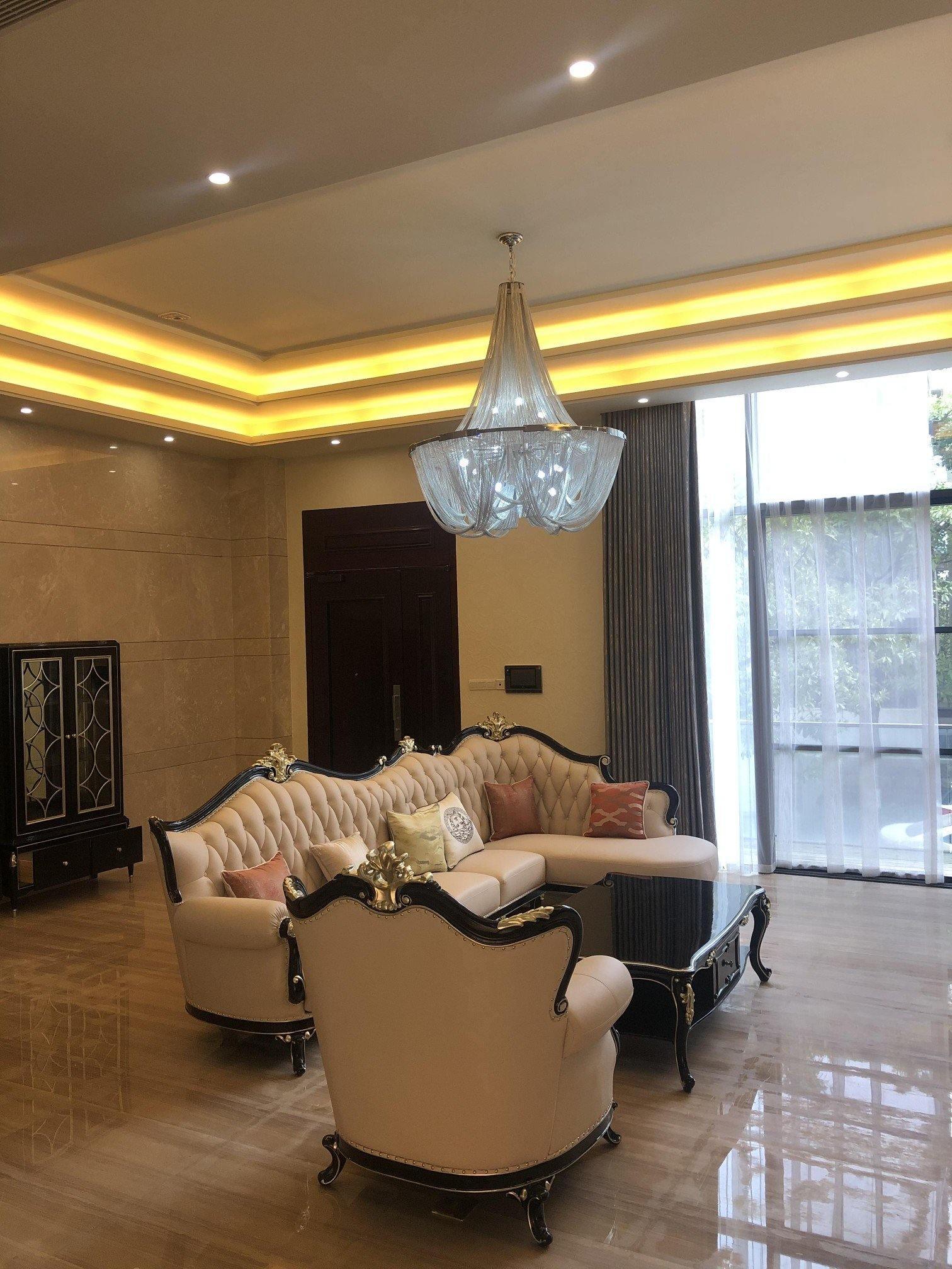 Zylen Chandelier Tassel Aluminum Chain-Neutral Decor