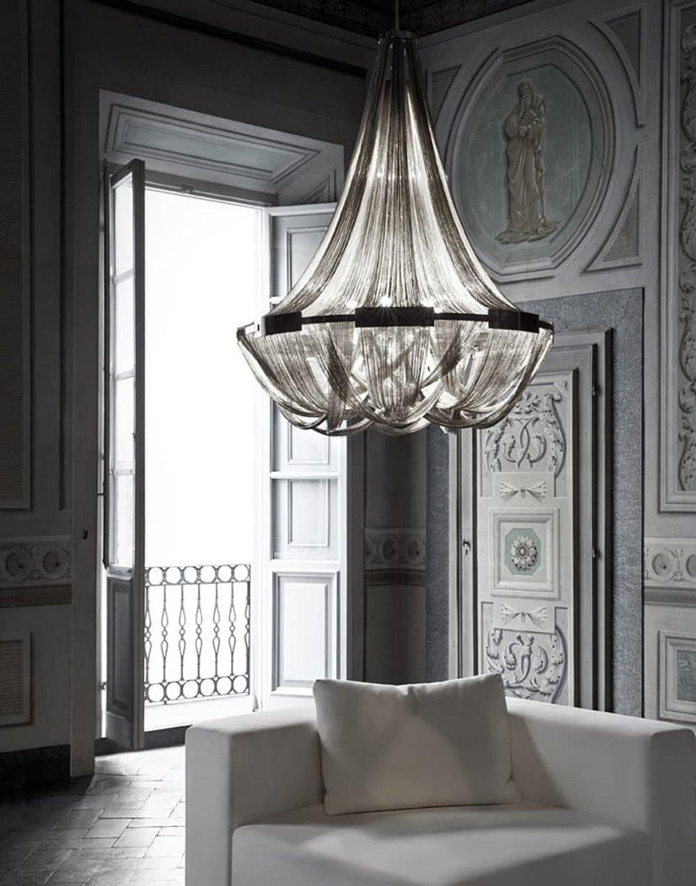 Zylen Chandelier Tassel Aluminum Chain-Neutral Decor