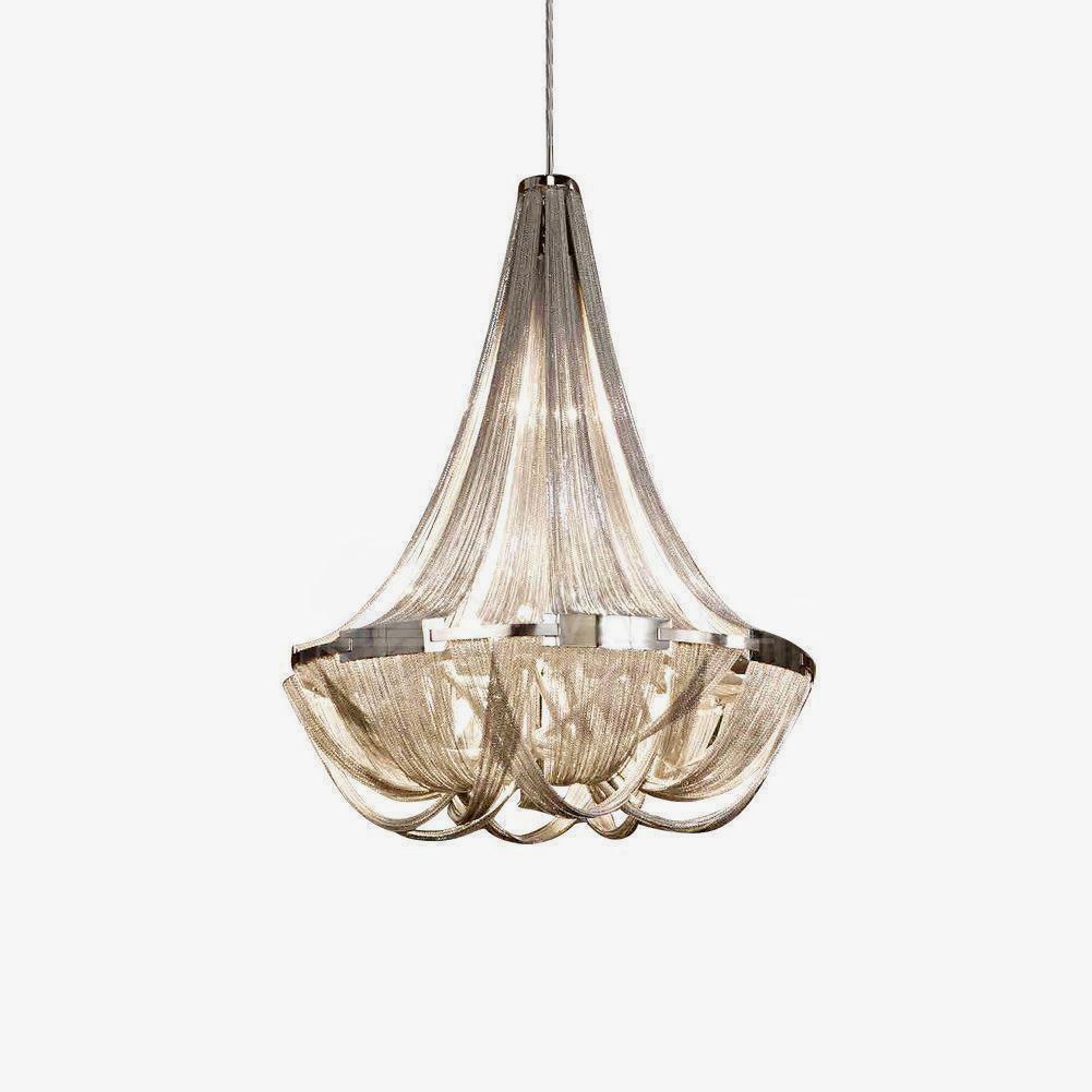 Zylen Chandelier Tassel Aluminum Chain-Neutral Decor