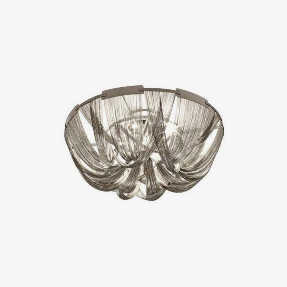 Talj Ceiling Light Tassel Aluminum Chain Nickel Frame-Neutral Decor