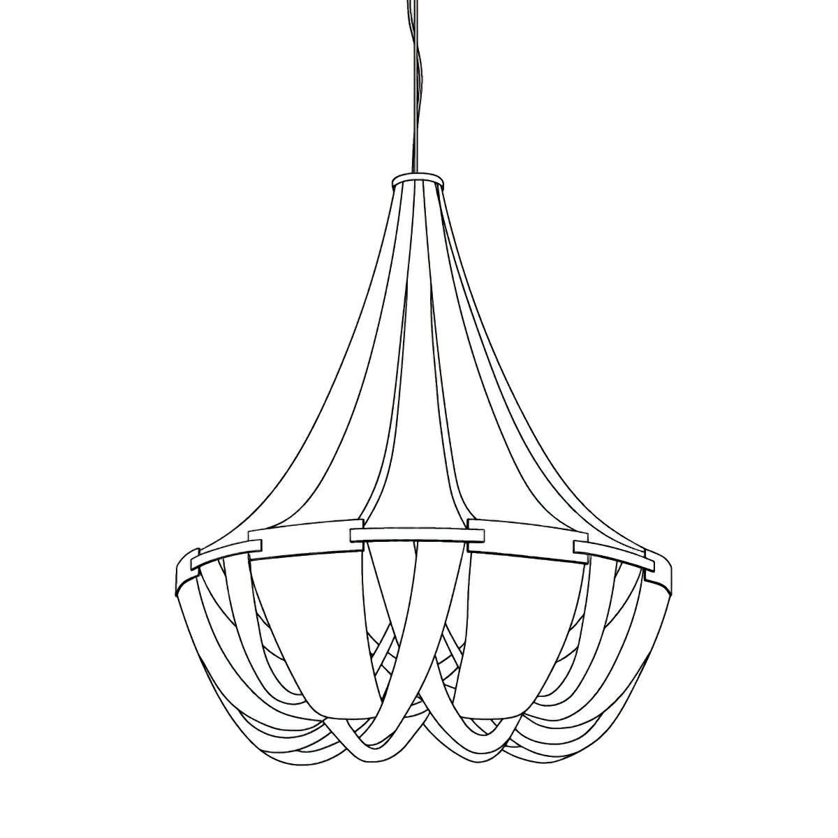Zylen Chandelier Tassel Aluminum Chain-Neutral Decor