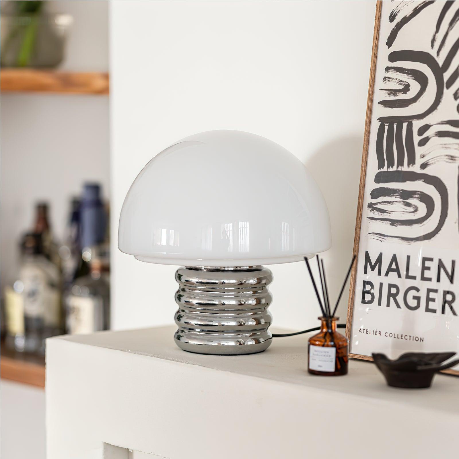 Ortvin Mminimalist Glass Table Lamp-Neutral Decor