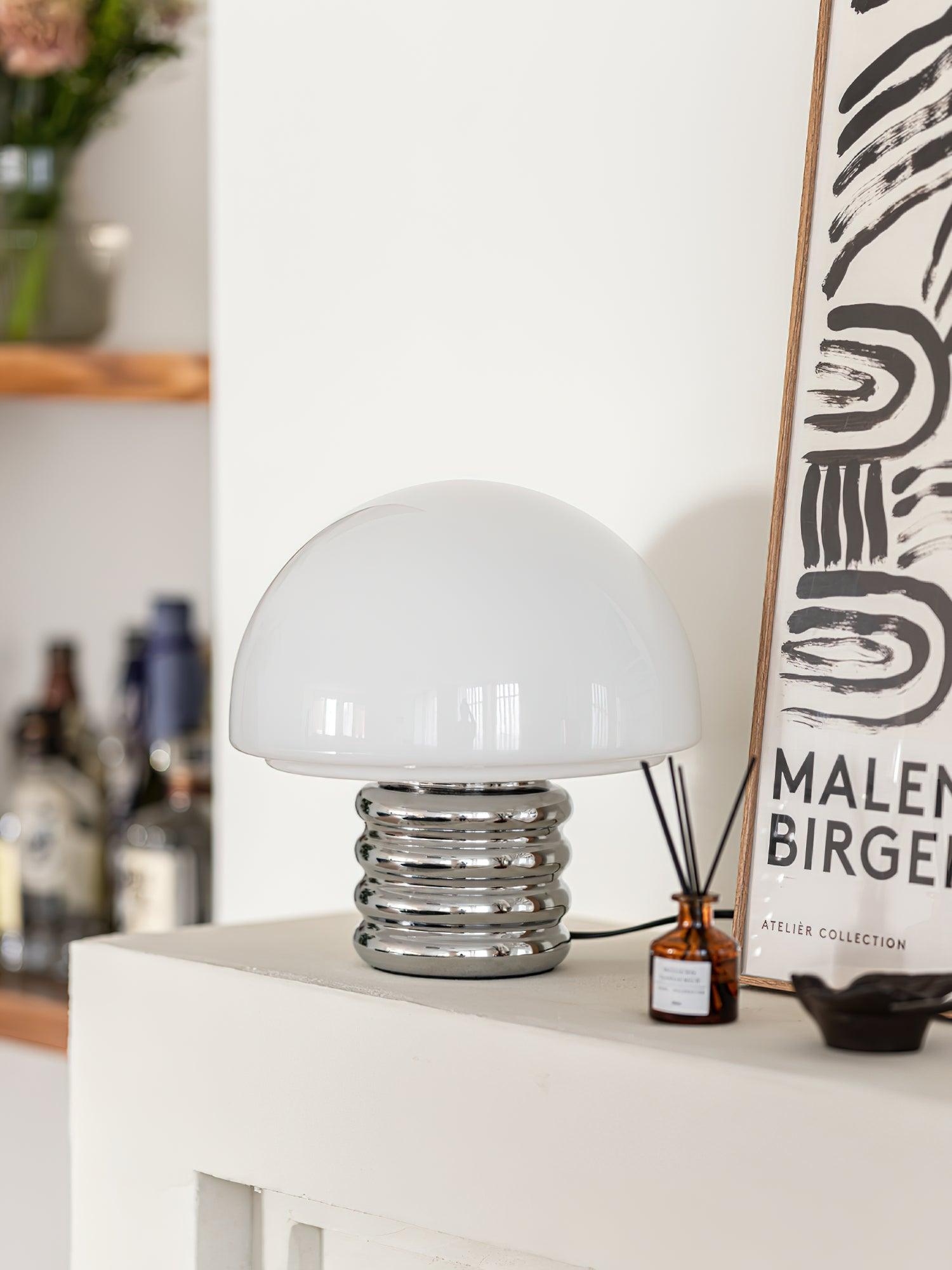 Ortvin Mminimalist Glass Table Lamp-Neutral Decor