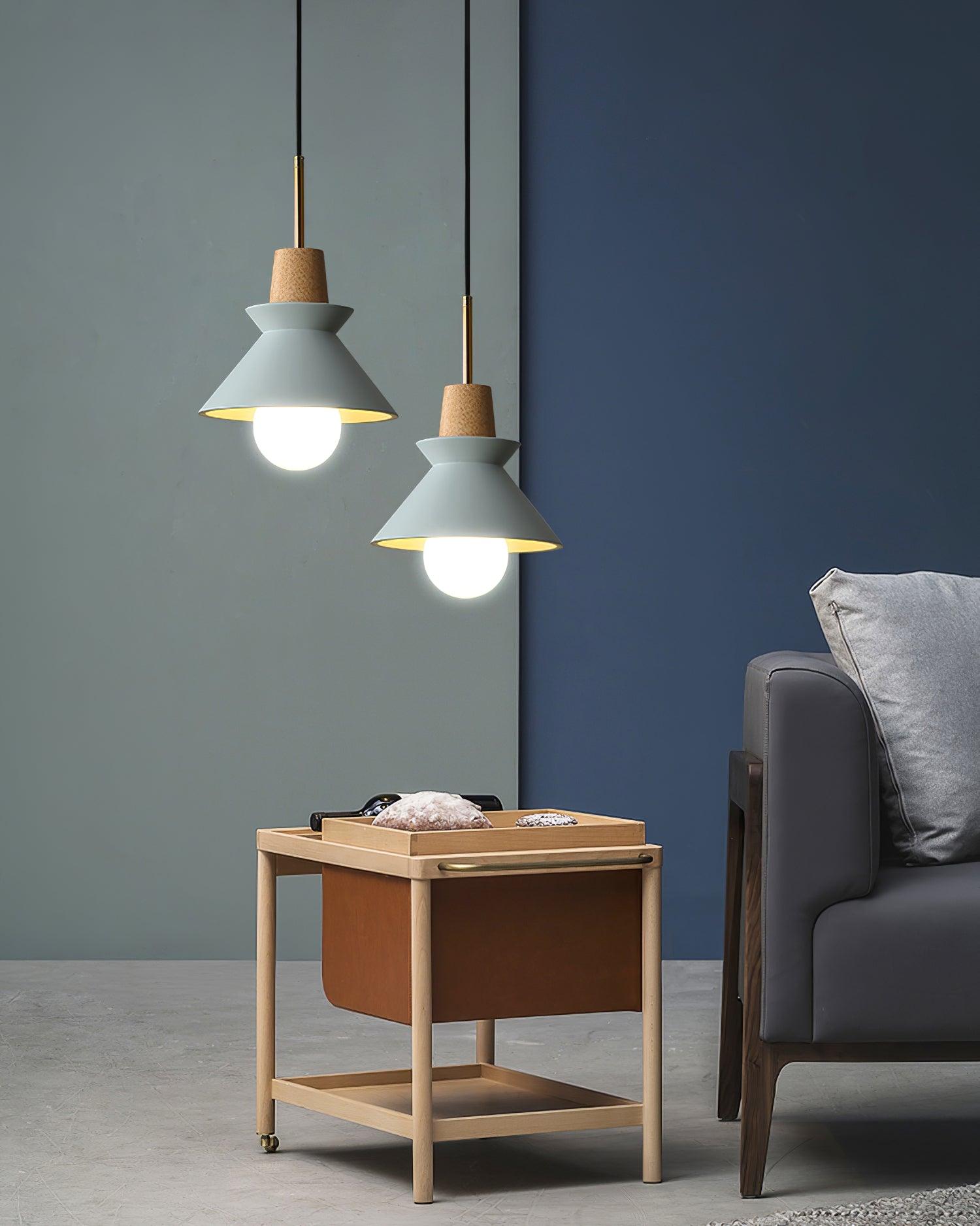 Revelo Pendant Lamp Wood Space Nordic Minimalist-Neutral Decor