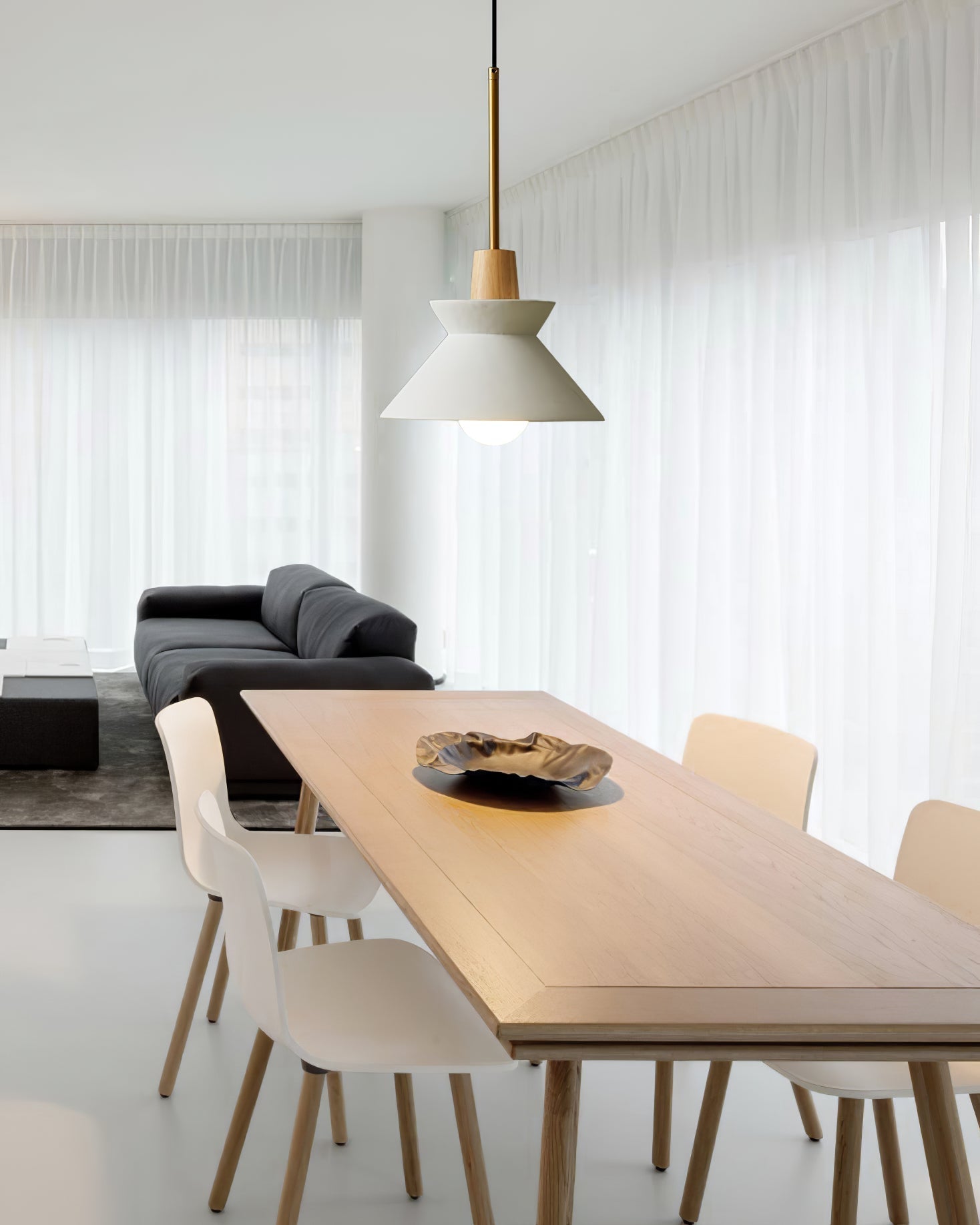 Revelo Pendant Lamp Wood Space Nordic Minimalist-Neutral Decor