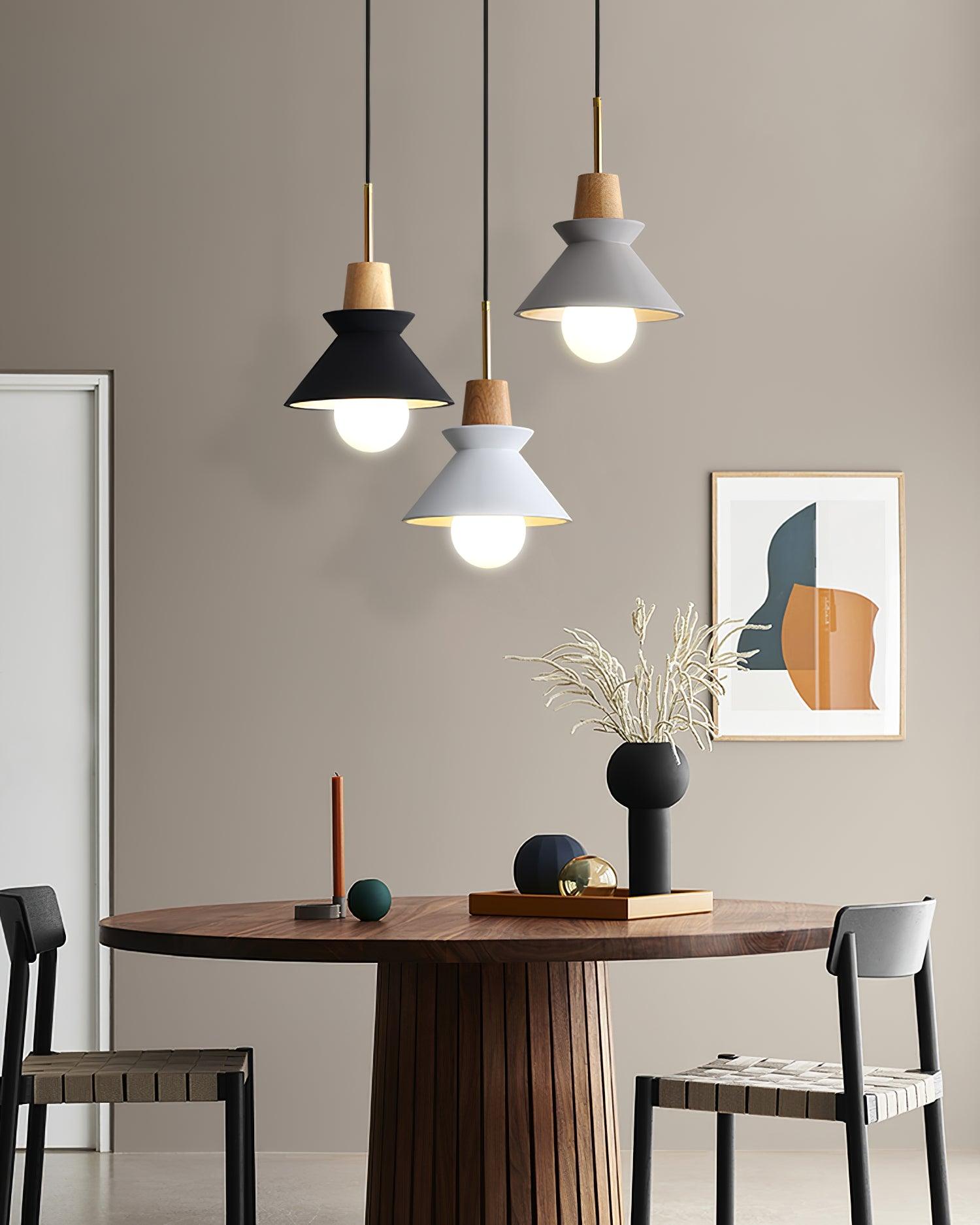 Revelo Pendant Lamp Wood Space Nordic Minimalist-Neutral Decor