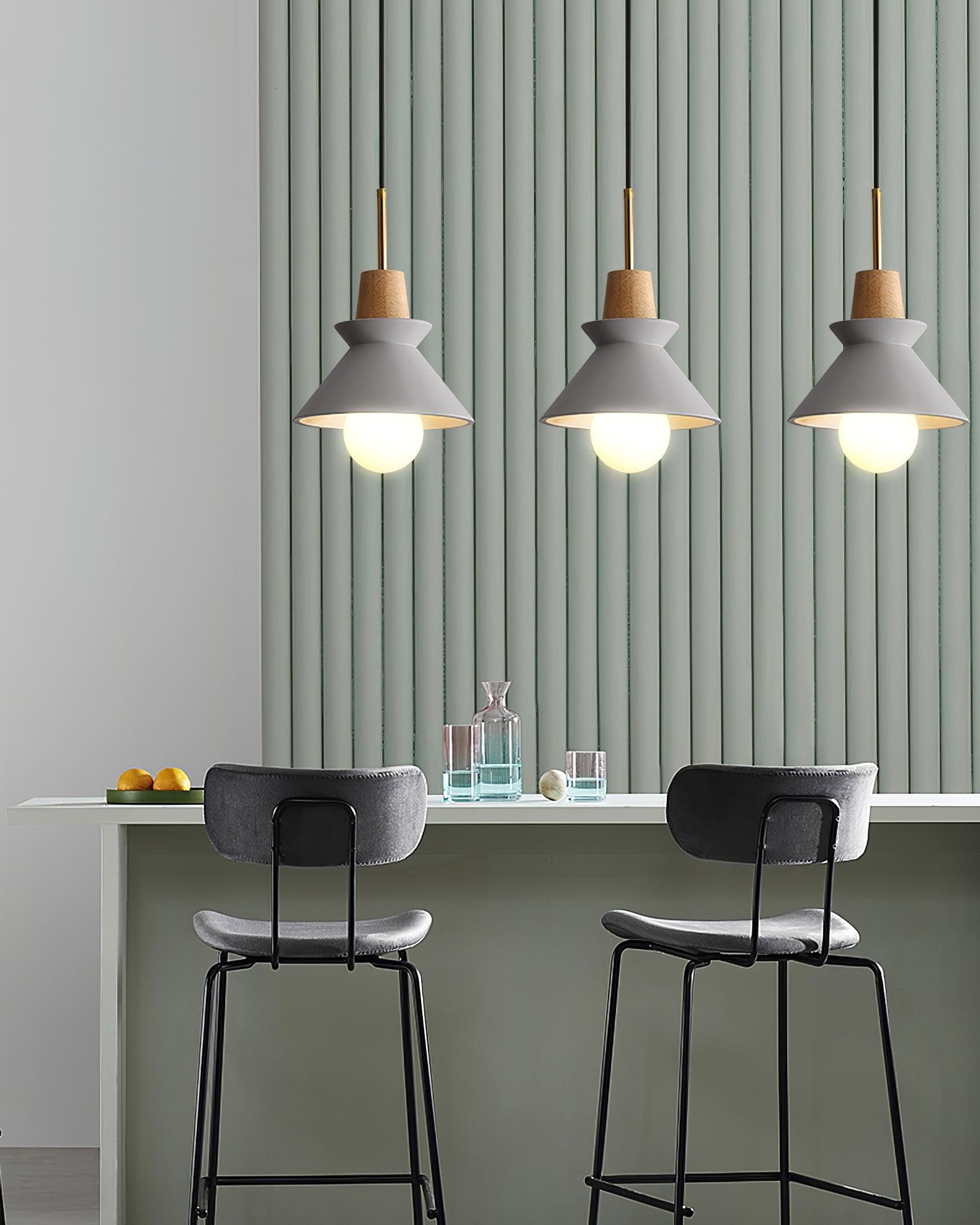 Revelo Pendant Lamp Wood Space Nordic Minimalist-Neutral Decor