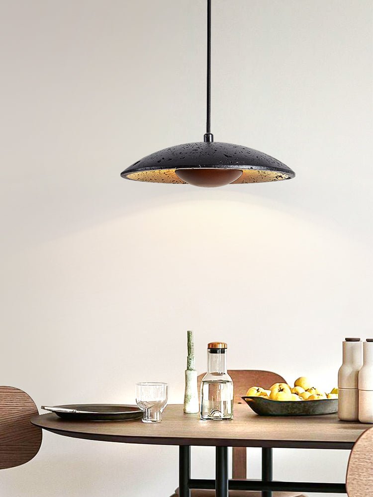Speckled Saucer Pendant Lamp-Neutral Decor