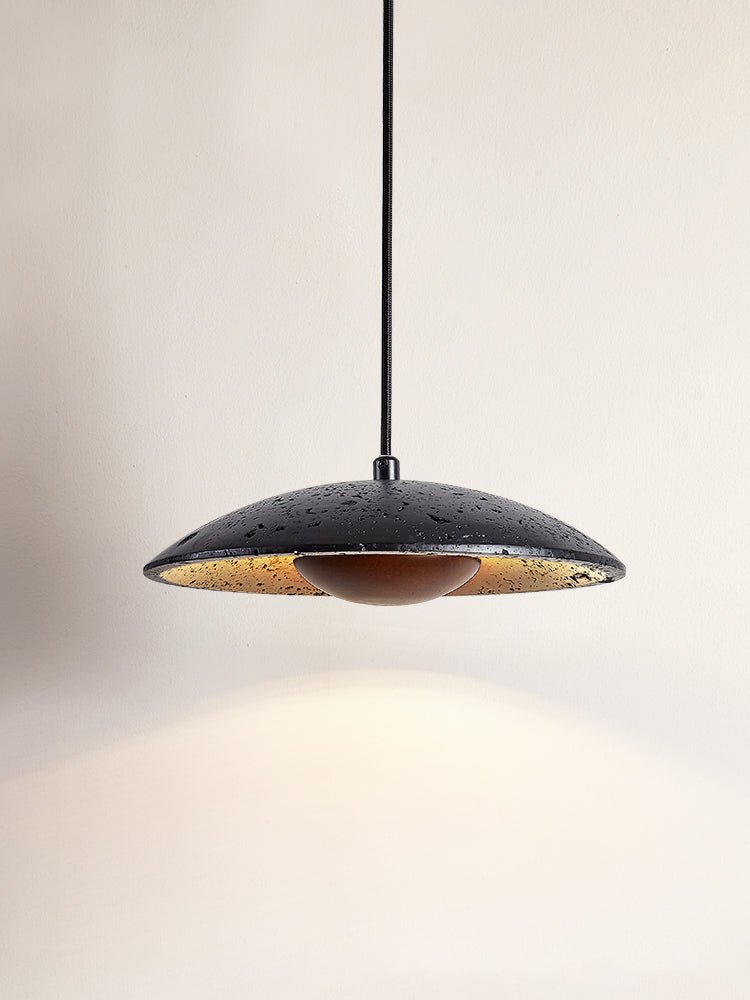 Speckled Saucer Pendant Lamp-Neutral Decor