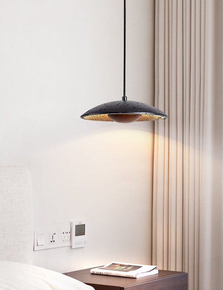 Speckled Saucer Pendant Lamp-Neutral Decor