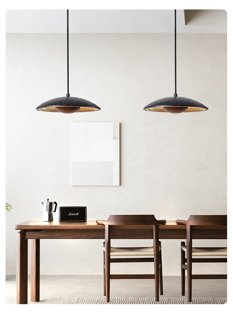 Speckled Saucer Pendant Lamp-Neutral Decor