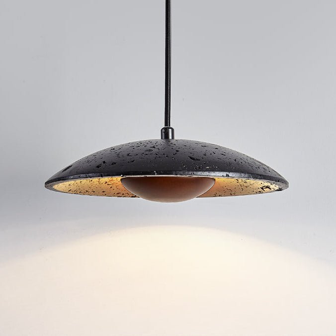 Speckled Saucer Pendant Lamp-Neutral Decor